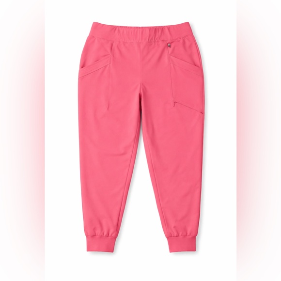 NWT ClimateRight 3X Pink 7 Pocket Jogger Scrub Pants - Picture 2 of 10
